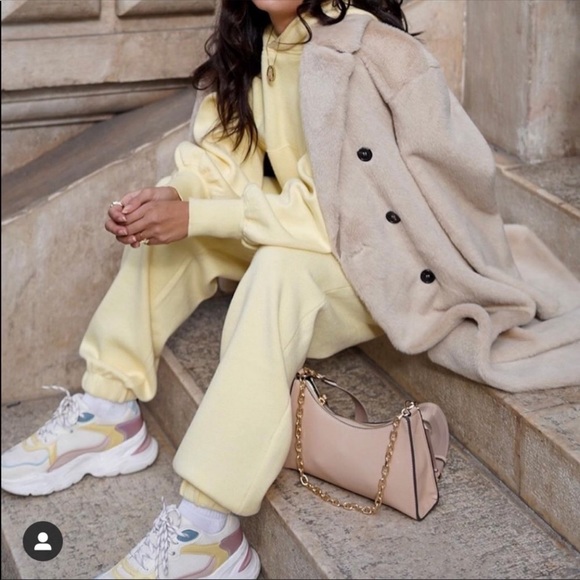 Zara Faux Fur Wrap Double Breasted Coat Jacket - Picture 5 of 14